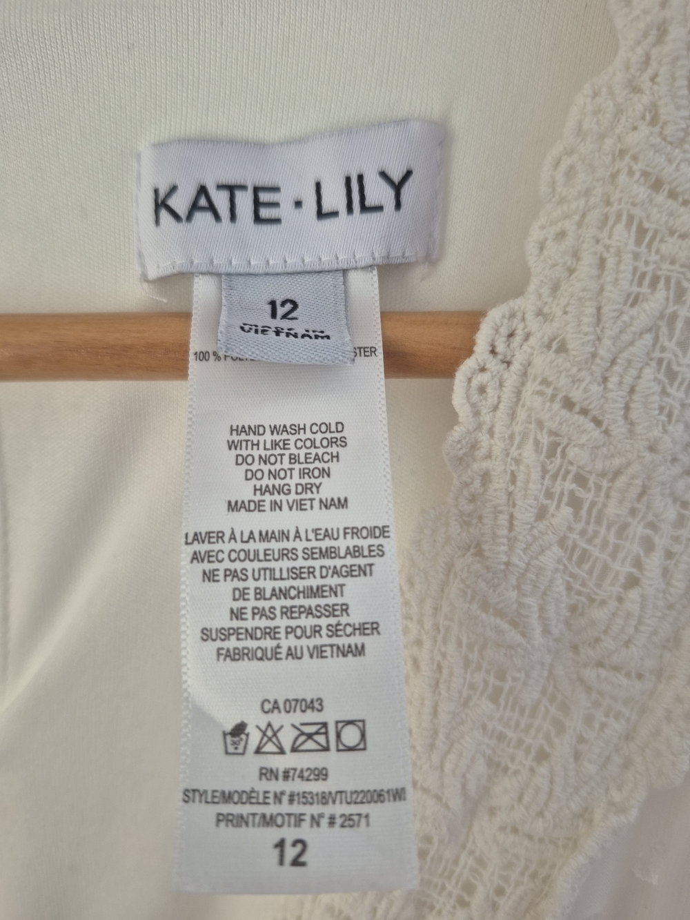 Kate & Lilly Cream Swiss Dot Lace Midi Dress Romantic Boho  Sz 12 - Picture 3 of 10